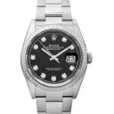 Rolex Datejust – Black Diamond Dial, Stainless Steel