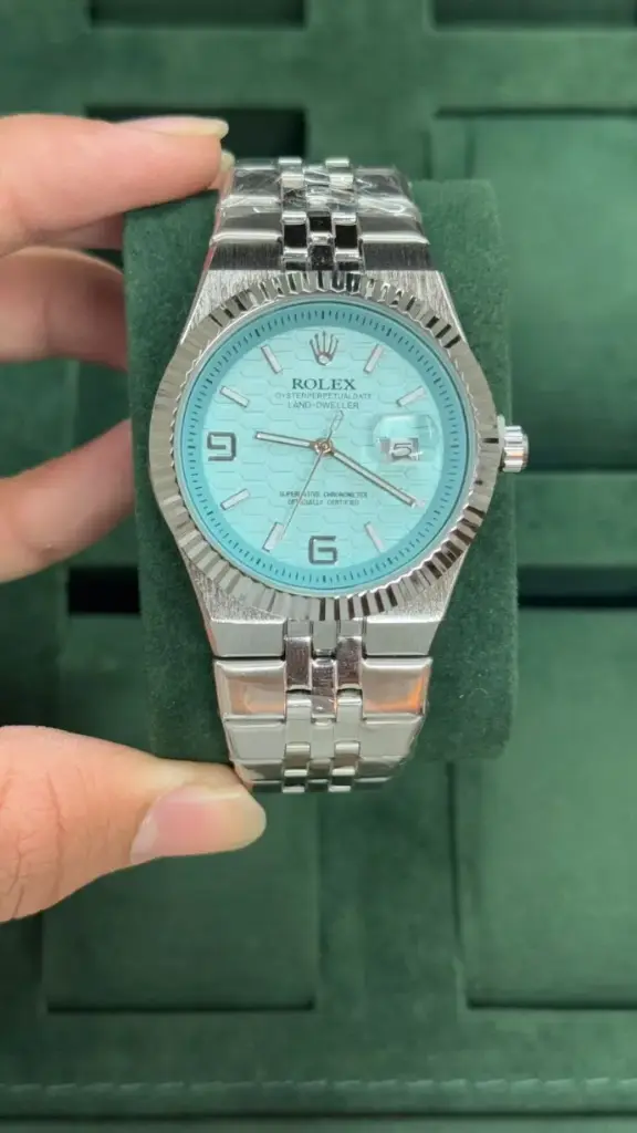 Rolex Iced Blue Oyster Perpetual Date "Land-Dweller" Watch