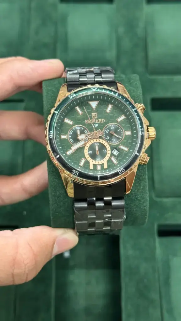 REWARD RD81101M RG-GN-BK Green Dial