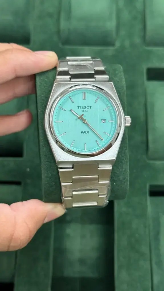 Tissot PRX Turquoise Dial Stainless Steel Watch – Timeless Swiss Elegance