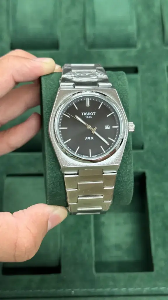 Tissot PRX Black Dial Stainless Steel Quartz Watch – Swiss Style & Precision