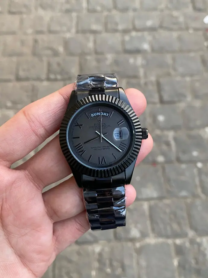 Rolex Inspired Day-Date President Style Watch - All Black Edition