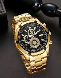 Luxury Golden Chronograph Analog Watch for Men