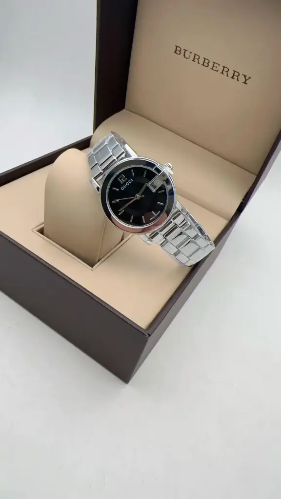 Gucci G-Timeless Stainless Steel Ladies Watch – Black Dial