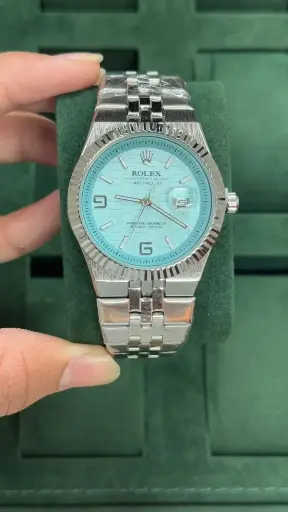 [fling10] Rolex Iced Blue Oyster Perpetual Date "Land-Dweller" Watch