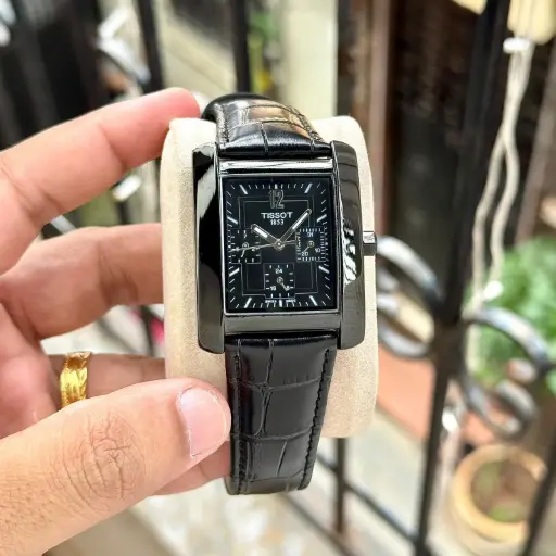 Tissot Rectangular Chronograph – Black Dial Men’s Watch